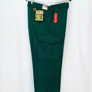 NWT BIG BILL 8 Pointers 6 Pocket Green Wool Hunting Pants 36” x 31"